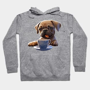 Morning Tea Time Pug Hoodie